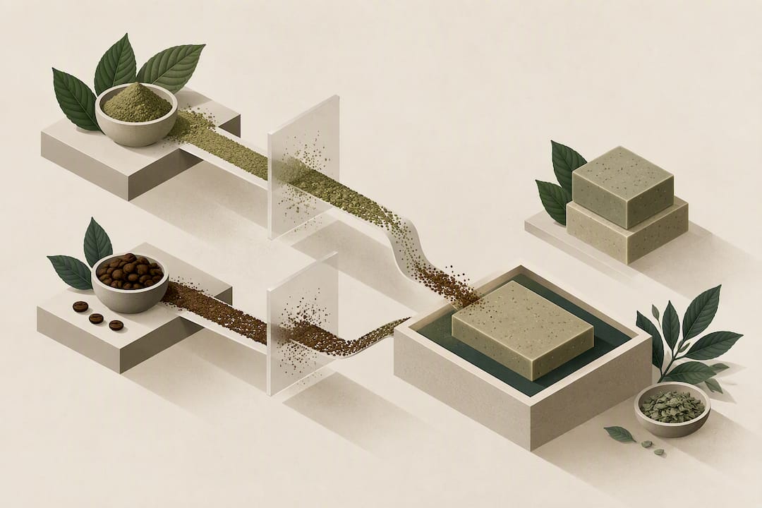 Abstract title card showing separate botanical formulation paths